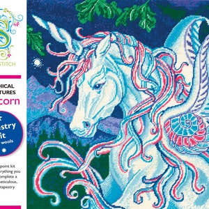 Unicorn Tapestry - Modern Cross Stitch Pattern by Tiny Modernist