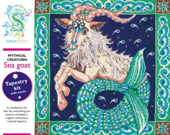 Tapestry Kit, Needlepoint Kit - Mythology - Sea-Goat