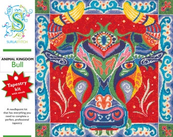 Tapestry Kit, Needlepoint Kit - Animals - Bull