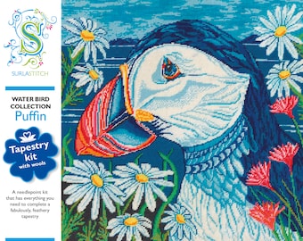 Tapestry Kit, Needlepoint Kit - Water Birds - Puffin