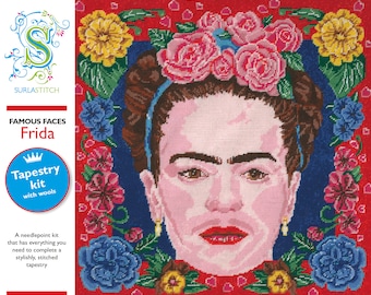 Tapestry Kit, Needlepoint Kit - Famous Faces - Frida Kahlo