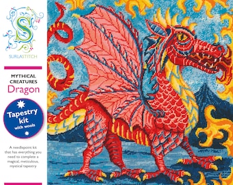 Tapestry Kit, Needlepoint Kit - Mythical Creatures - Dragon