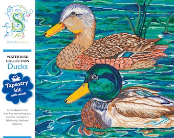 Tapestry Kit, Needlepoint Kit - Water Birds - Ducks