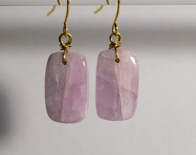 Kunzite Drop Earrings • Gemstone Dangle Earrings • Natural Stone Jewelry