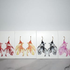 Koi Fish Goldfish Earrings Handmade