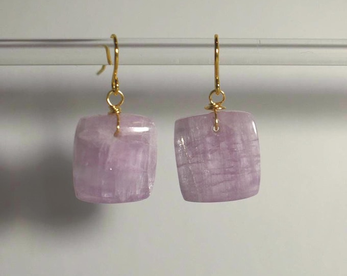 Kunzite Drop Earrings • Gemstone Dangle Earrings • Natural Stone Jewelry