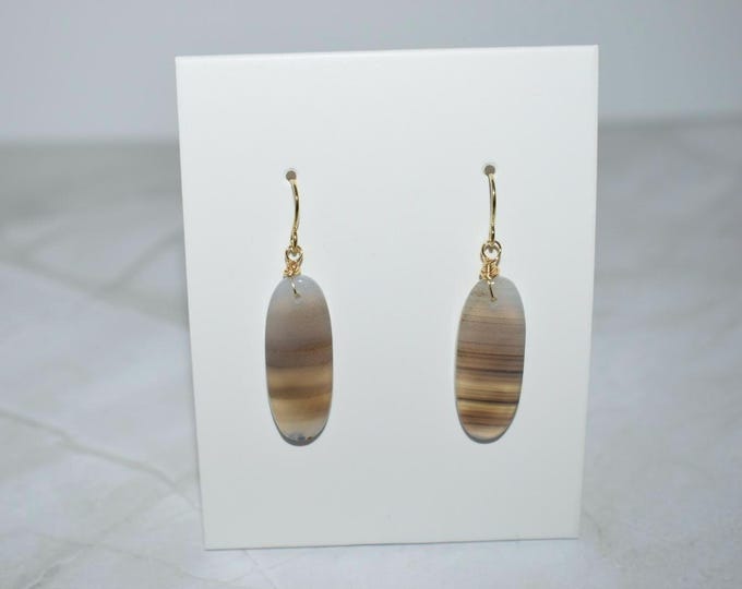 Montana Agate Drop Earrings • Gemstone Dangle Earrings • Natural Stone Jewelry