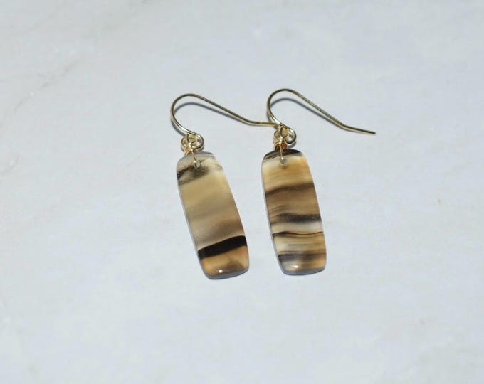 Montana Agate Drop Earrings • Gemstone Dangle Earrings • Natural Stone Jewelry