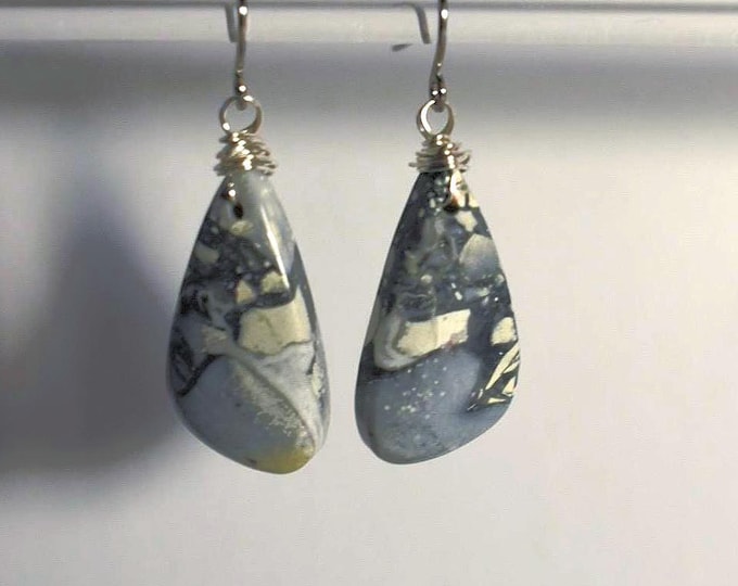 Maligano Jasper Drop Earrings • Gemstone Dangle Earrings • Natural Stone Jewelry
