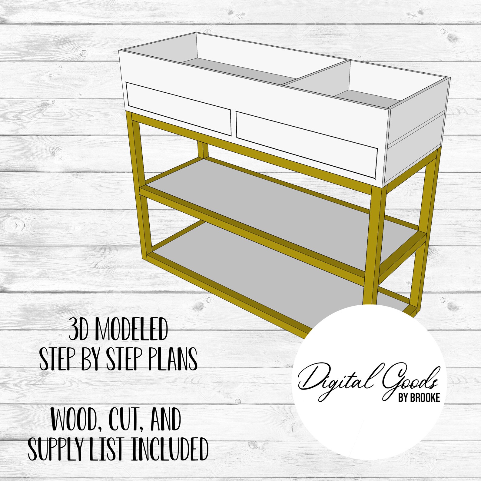 Baby Changing Table Woodworking Plans Etsy