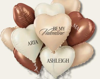 Personalised Foil Heart Balloon – Custom Name Message (5, 10, 18 Inch)