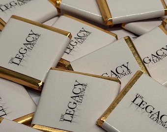 Personalised Logo Chocolate Squares | Wedding Favors, Business Branding, Event Treats