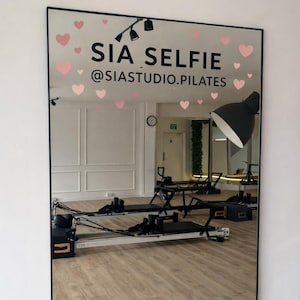Custom Mirror Vinyl Sticker – Personalised Mirror Decal | Business Branding | Event Signage | Self-Care Decor | Pilates image 12
