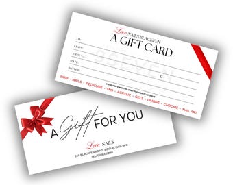 Custom Business Gift Cards – Personalised Salon & Boutique Vouchers