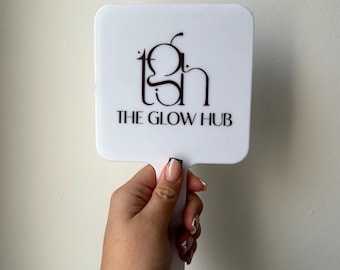 Personalized Logo Hand Mirror: Salon, Bridesmaid, & Business Gift