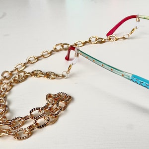 Chaîne de masque facial | Lunettes Chain | Chaîne à maillons d’or | Support de masque facial | Collier d’or | OfaKind.Design