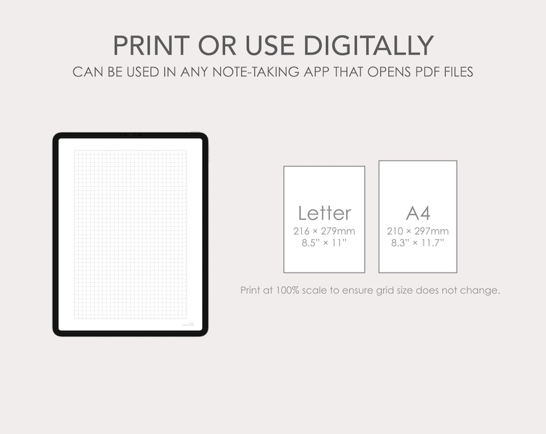 Solid & Dashed Line Grid Paper Templates | PDF | Digital, Printable - Etsy