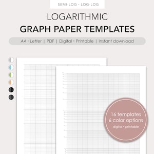 Logarithmic graph paper templates (Semi-log, Log-Log) | PDF | Digital, Printable