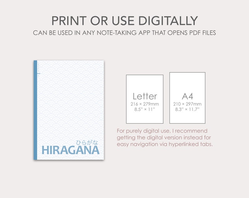 Japanese Hiragana Writing Practice Sheets PDF Printable, Digital - Etsy