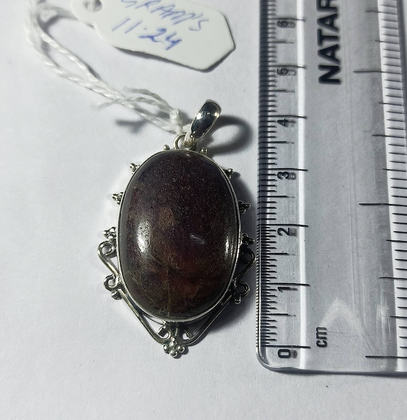 Natural Red Ruby Gemstone 925 Sterling Silver Pendent Natural Red Ruby Pendent