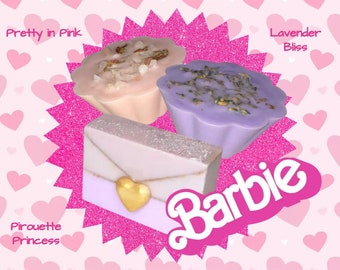 Pastel Barbie inspired Soap Samples
