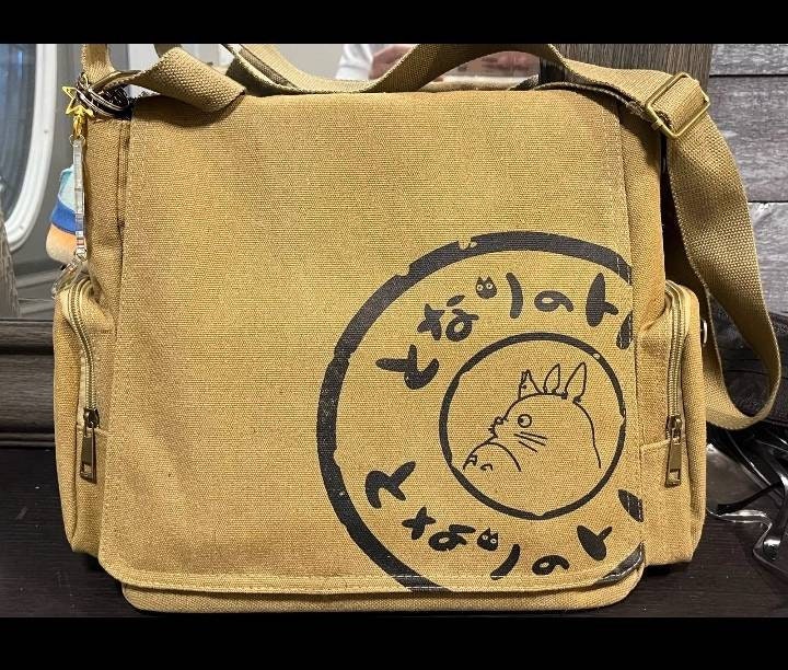 Totoro Canvas Messenger Bags Cartoon For Students 2023