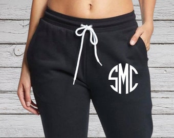 Monogram Joggers | Sweatpants | Super Comfy Lounge Pants | Women | Custom Made UNISEX SIZE | Bridesmaid Gift | Gift for Girlfriend | Pajamas