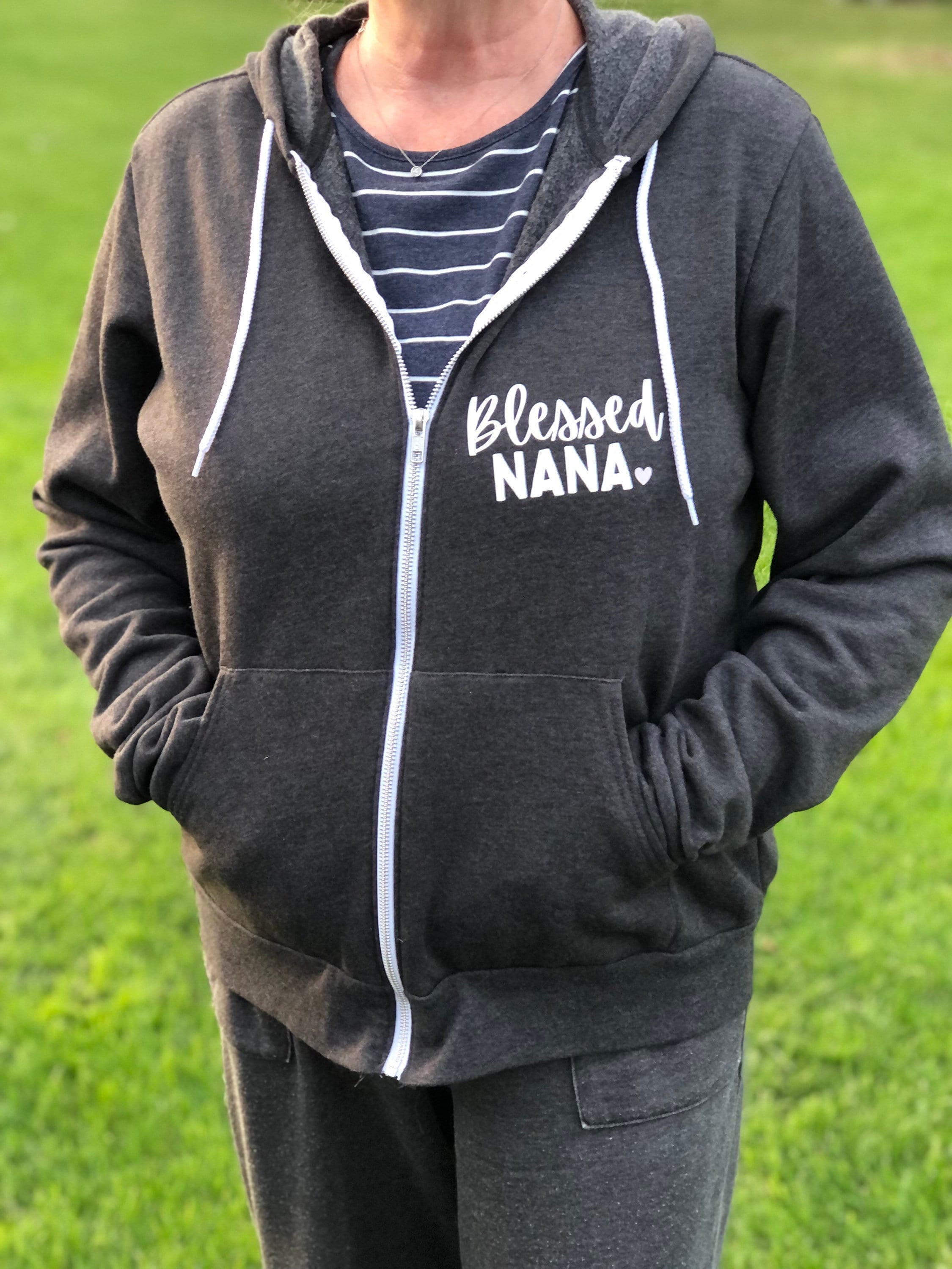 Blessed Nana Zip up Hoodie Grandma Gigi 