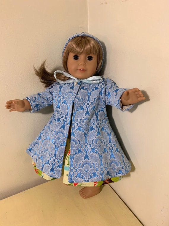Retro 70's inspired cat and sunburst dress for 18 inch dollfits American Girl