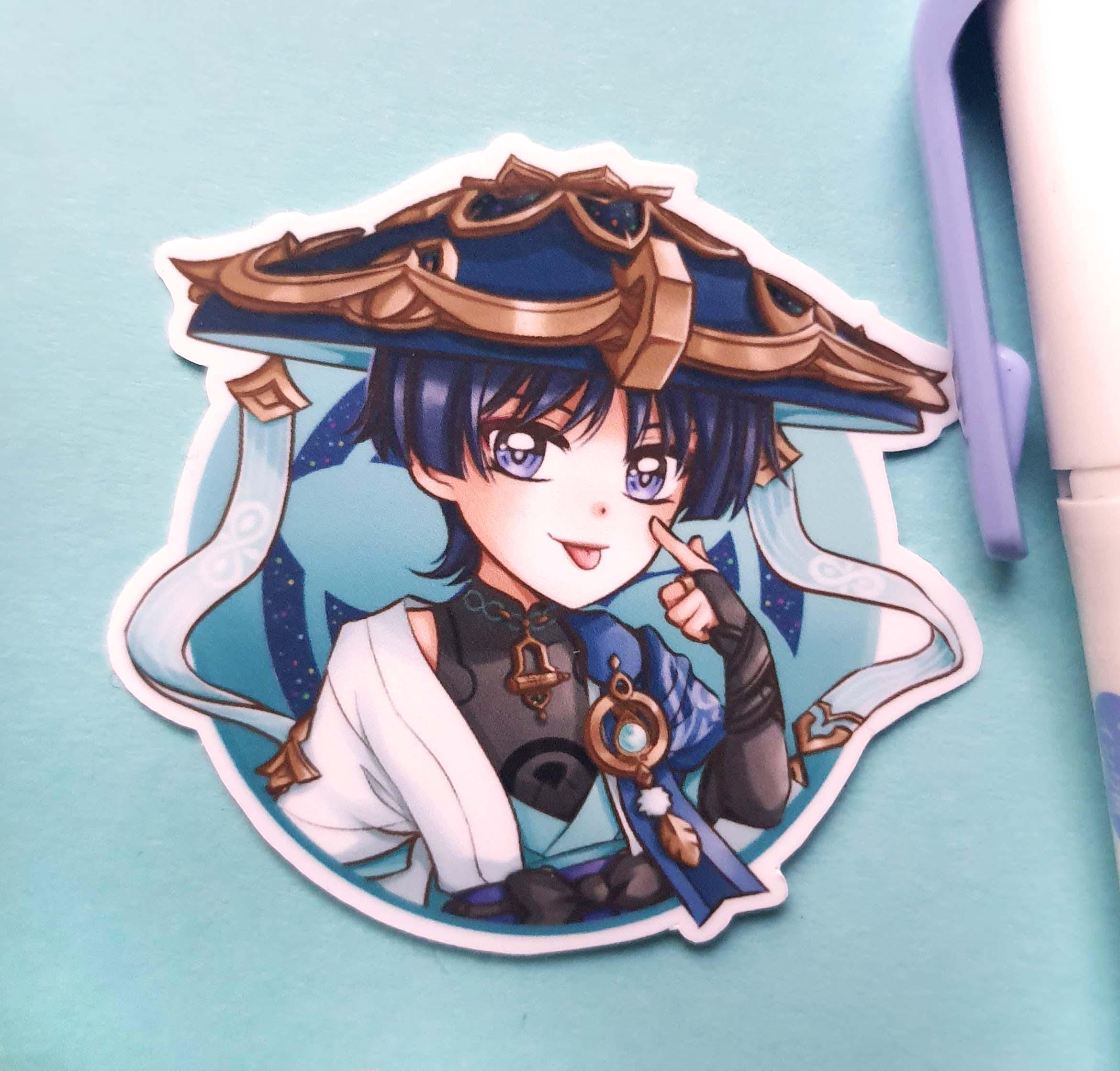 Genshin Impact Vinyl Sticker Bennett Razor Xiao Wanderer - Etsy