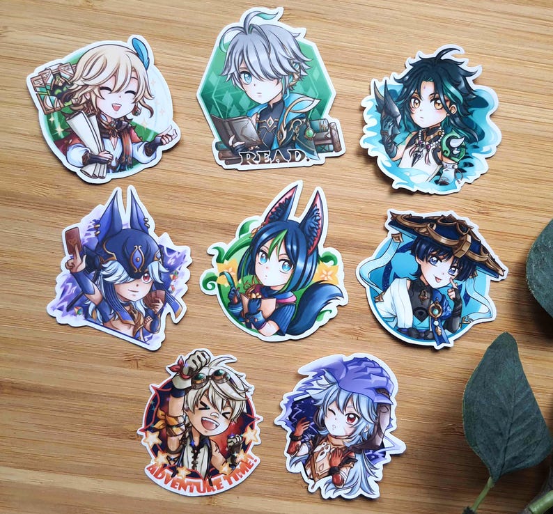 Genshin Impact Vinyl Sticker Bennett Razor Xiao Wanderer - Etsy