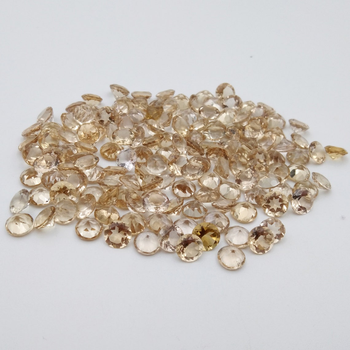 Champagne Quartz Round Cut Gemstone 6x6 mm AAA Top Quality Etsy