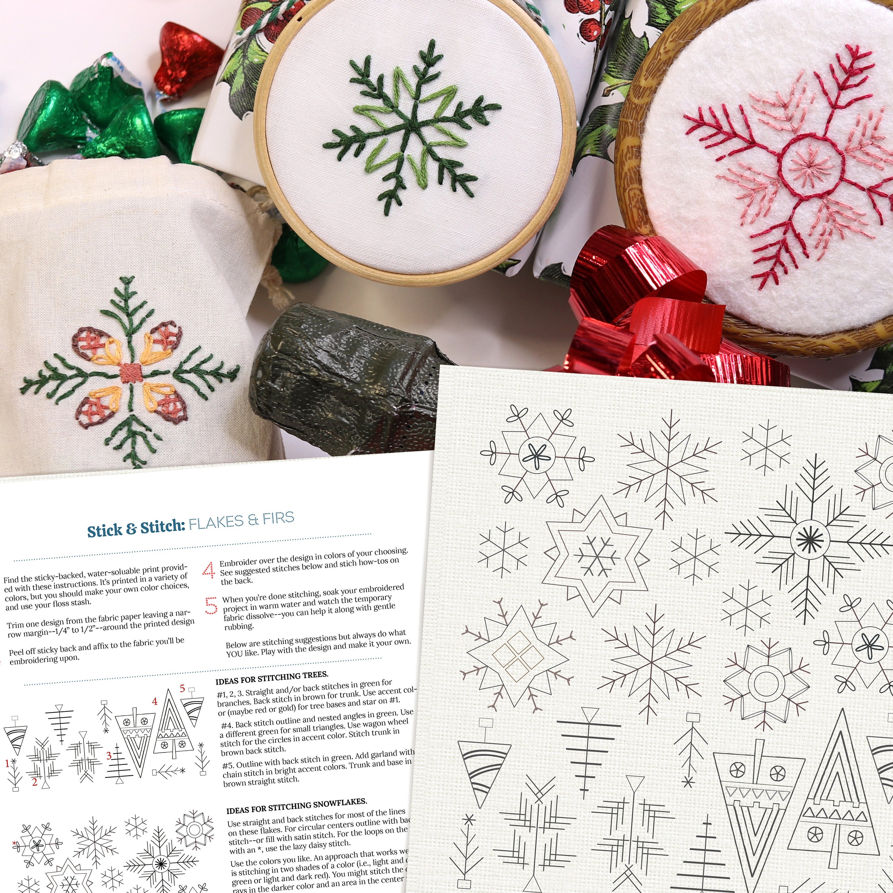 Stick and Stitch Embroidery Pattern Christmas Bells, Sulky, Stitched  Stories, 8.5x11