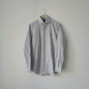 Vintage Ralph Lauren Shirt, Plaid Pattern Shirt, Long Sleeve Button Up Shirt, Casual Sleeved Shirt Size S