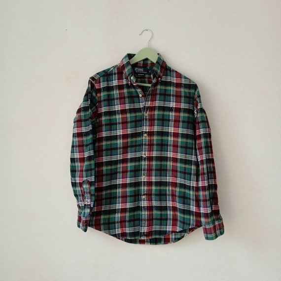 dark green ralph lauren dress shirt Polo Ralph Lauren icon logo slim fit garment dyed oxford shirt in dark green