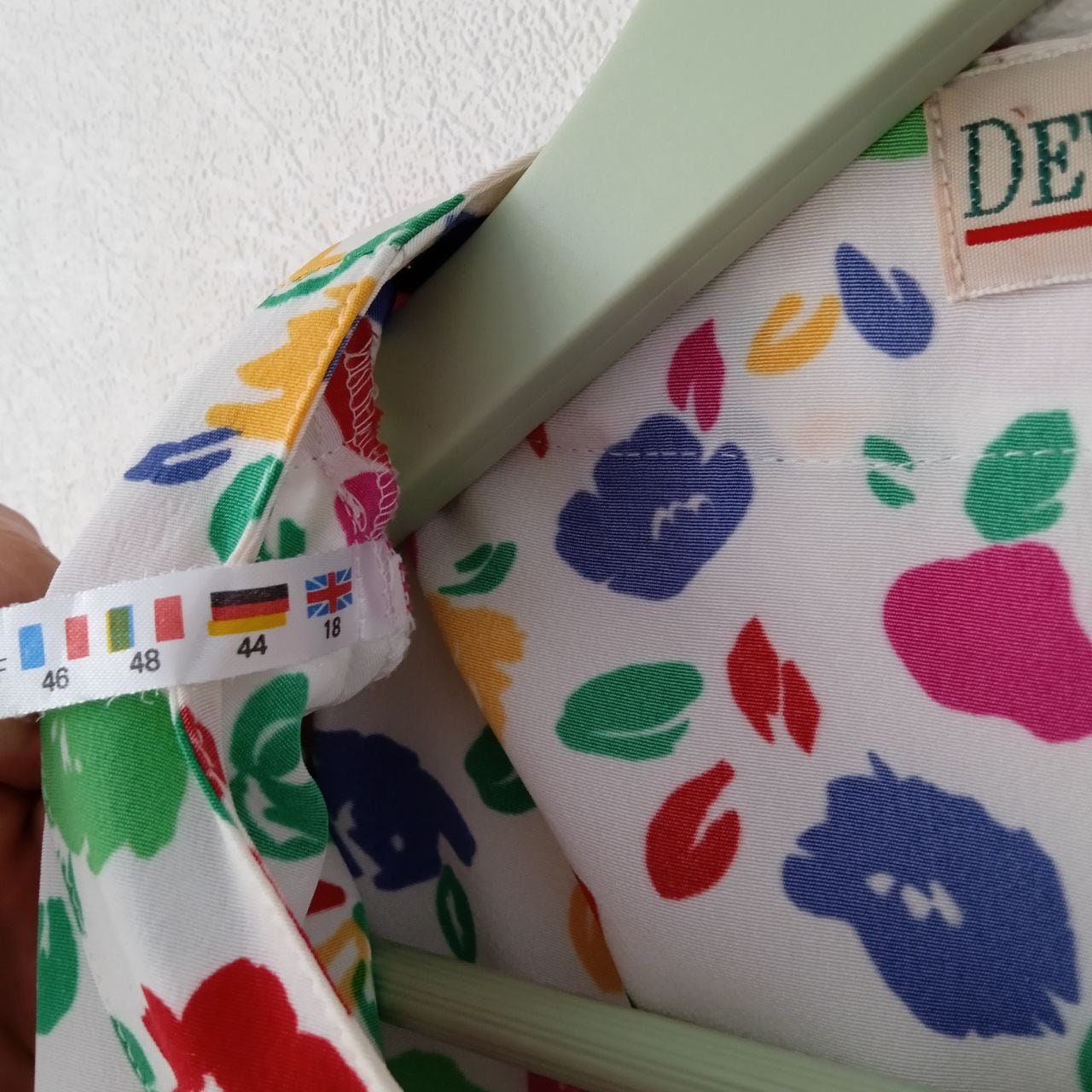 Chemisier Vintage DEVERNOIS - Motif Fleuri - Taille 36/38 (équivalent 38) - Occasion