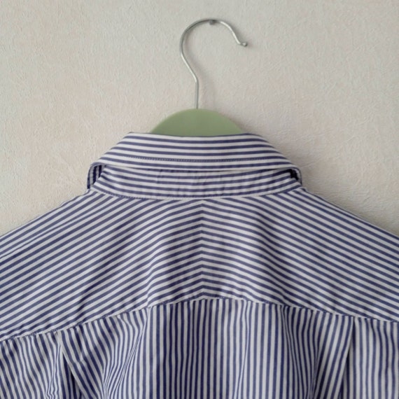 Vintage Mens Aquascutum Shirt Long Sleeve, Stripe… - image 10