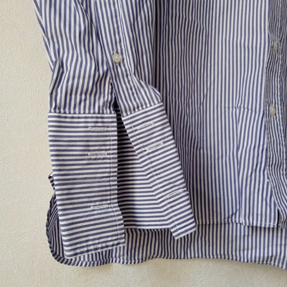 Vintage Mens Aquascutum Shirt Long Sleeve, Stripe… - image 7