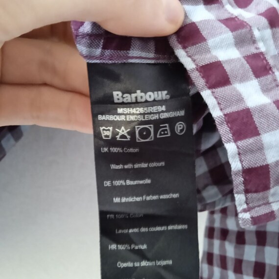 Mens Barbour Plaid Shirt, Button Down Shirt, Navy… - image 10