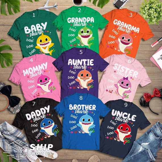 Baby Shark Family Matching Shirt Baby Shark Birthday Shirt - Etsy