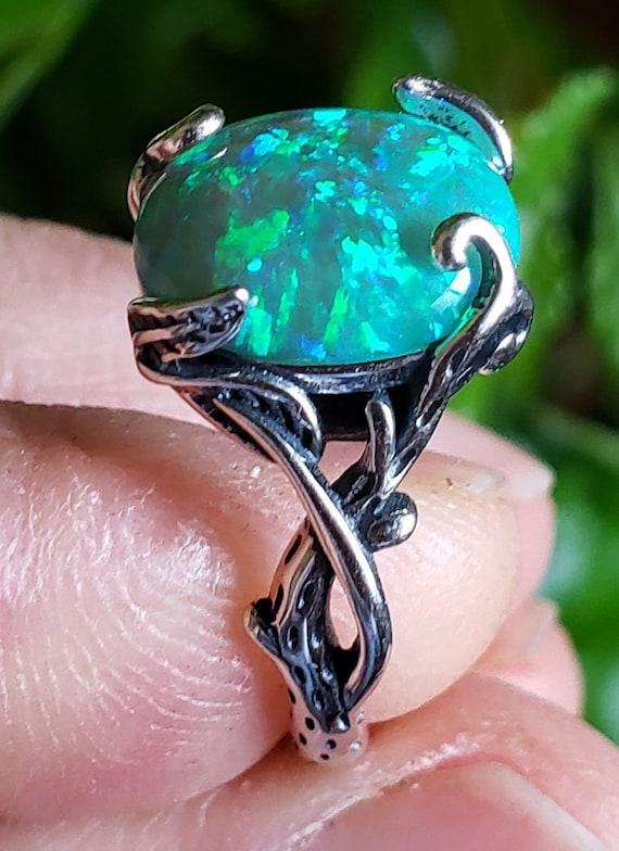 Blue green shop opal