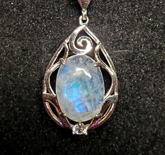 Sterling Silver Gemstone & CZ Swirl Pendants Sterling Silver Gemstone & CZ Swirl Pendants
