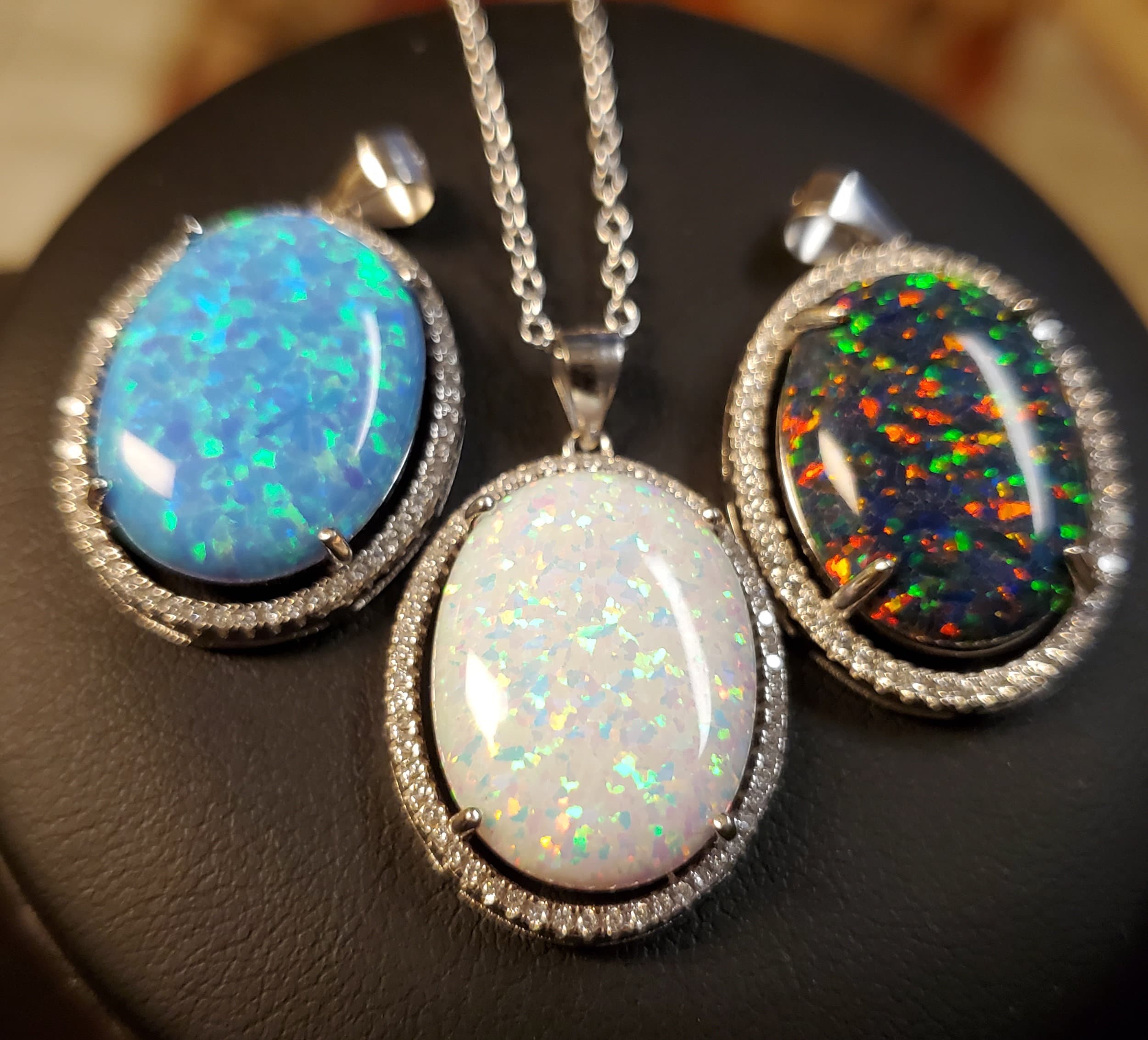 Large opal pendant discount