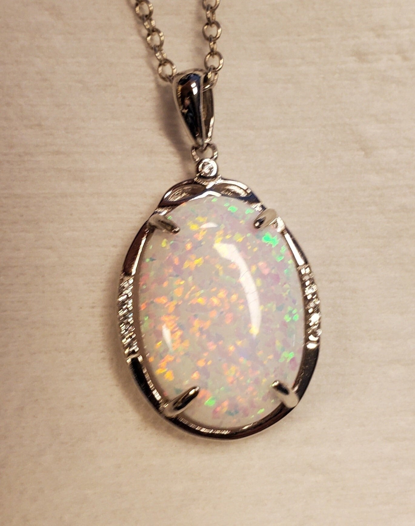 Hot Snowflower Cut White Fire Opal Gemstone 925 Sterling