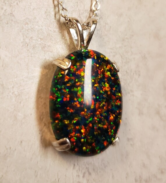 Largest Black Opal Necklace See Video 