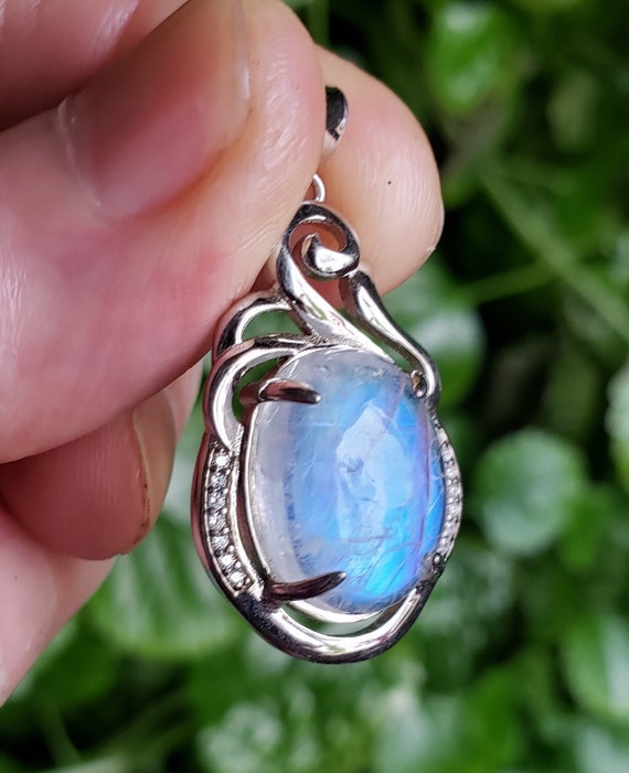 Sterling Silver Gemstone & CZ Swirl Pendants Sterling Silver Gemstone & CZ Swirl Pendants