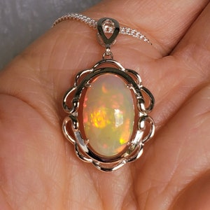 Rare Faceted Fire Opal Tassel Mala Necklace