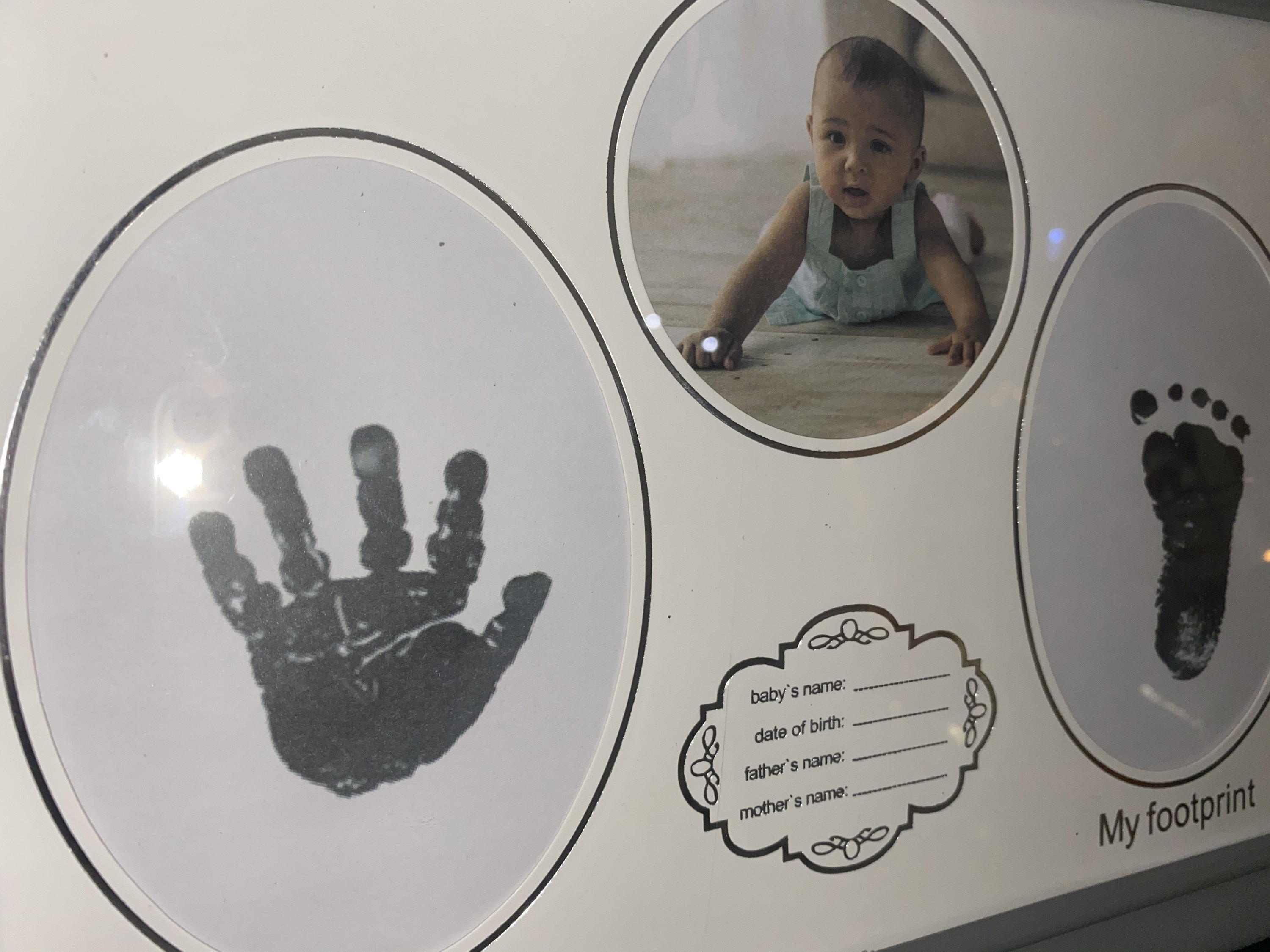 Baby handprint and footprint frame Etsy
