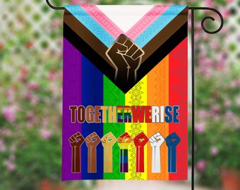 Together We Rise Black Lives Matter Native American Garden Welcome Flag Together We Rise Black Lives Matter Native American Garden Welcome Flag