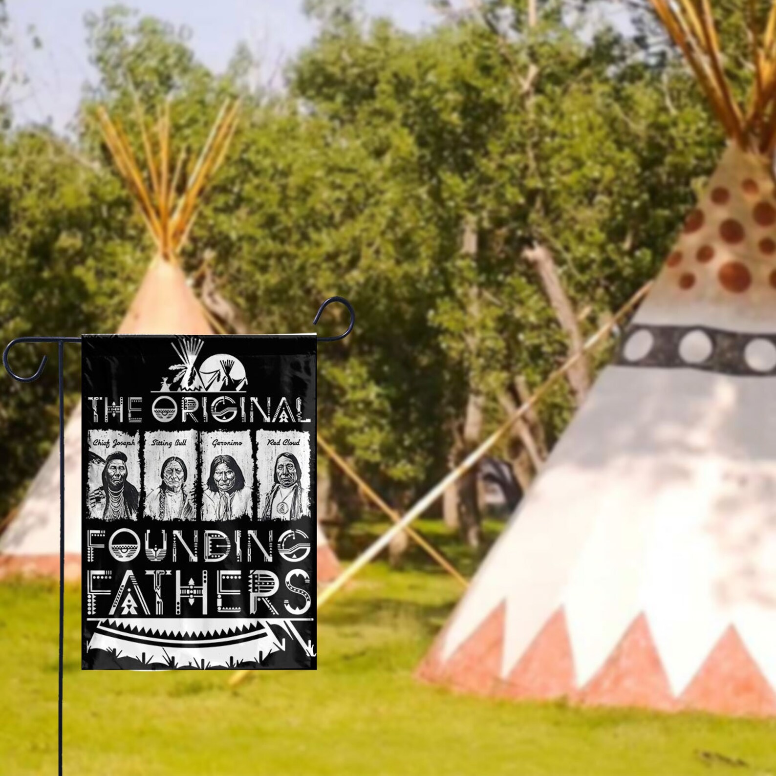 The Original Founding Fathers Native American Flag Indian Etsy